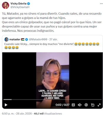Vicky Dávila y Matador protagonizaron un intenso enfrentamiento en X - crédito @VickyDavilaH/X