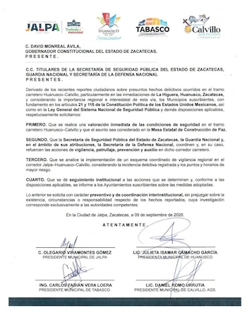 Comunicado oficial.