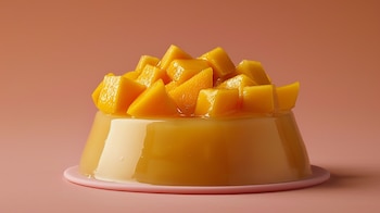 Postre de amaranto y mango, gelatina nutritiva, opción vegana, baja en calorías, receta fácil y saludable. - (Imagen Ilustrativa Infobae)