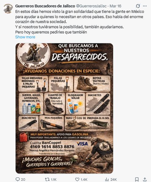 Crédito: X(@GuererosJalisc)