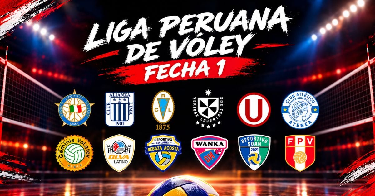 La fecha 1 de la primera fase de la Liga Peruana de Vóley 2026/2027 se jugará desde el sábado 17 de octubre.