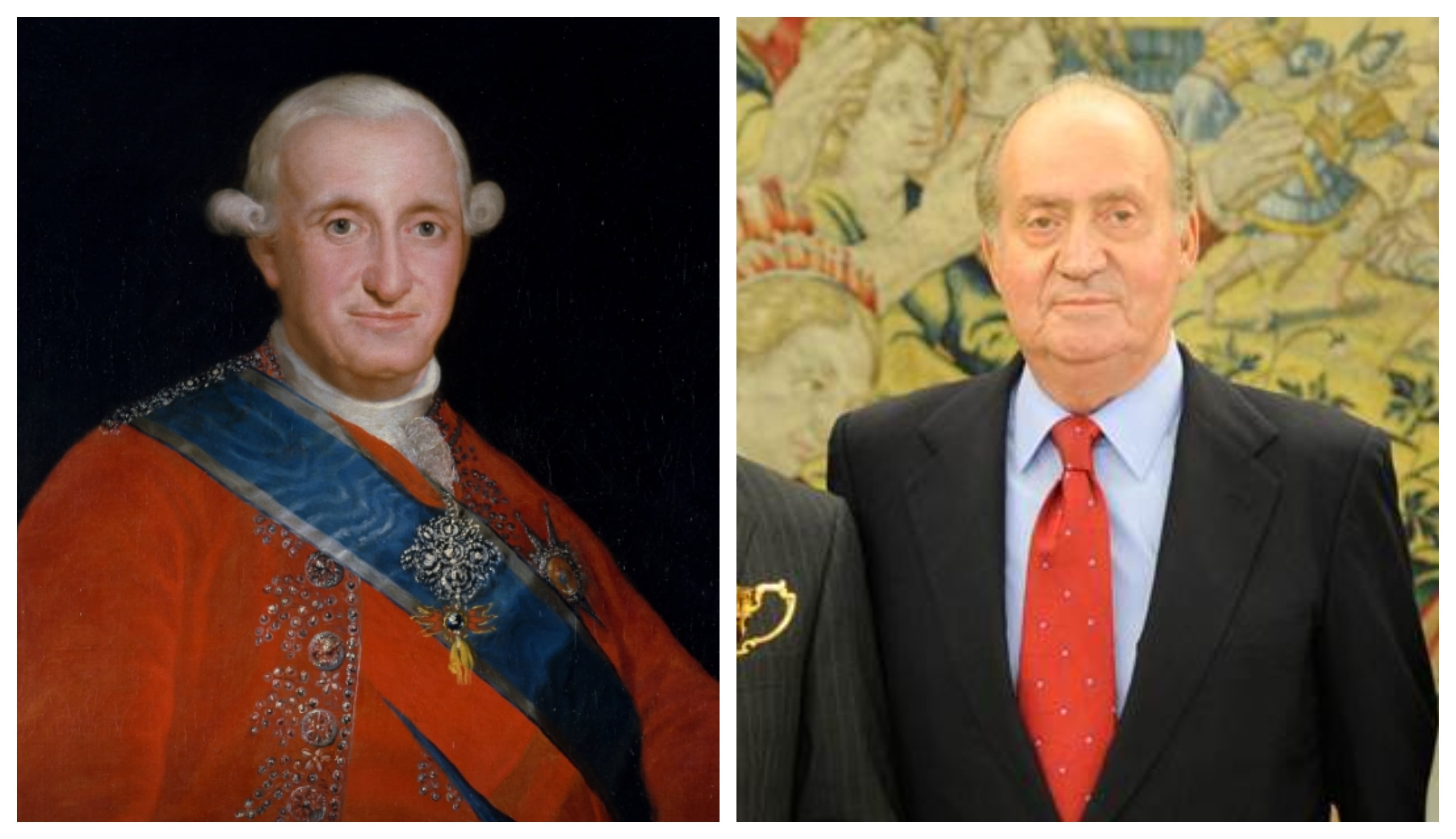 Fotomontaje de Carlos IV y Juan Carlos I. (Museo del Prado / Europa Press)