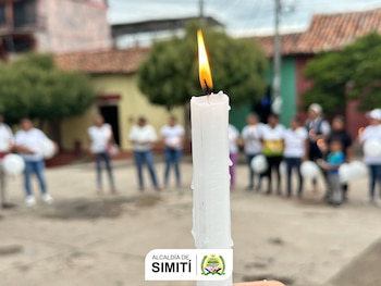 Se realizaron manifestaciones como rechazo a la violencia de género en la región - crédito Alcaldía De Simití Bolívar / Facebook