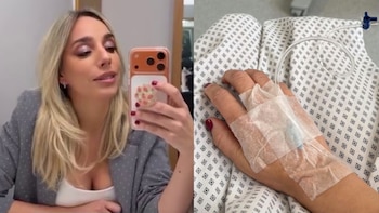 Tamara Pettinato preocupó a sus seguidores con una foto desde la clínica con un suero en el brazo