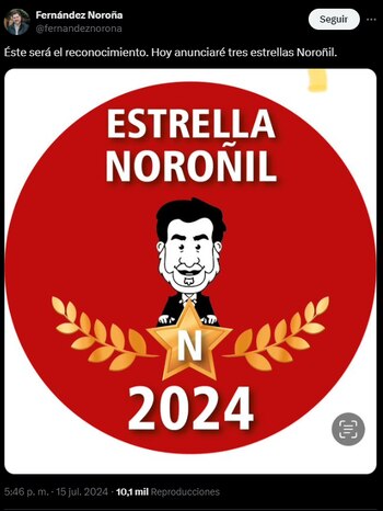 Así anunció Noroña su proyecto.
