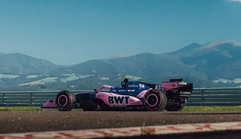 El argentino en acción con el A526 que no rindió lo esperado en Austria (@AlpineF1Team)