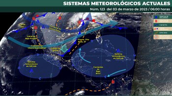 Clima en México para el 03 de marzo de 2023. Foto: Conagua Clima