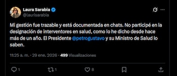 Laura Sarabia negó haber participado