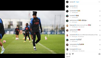 "Trabajo", posteó Ney en su