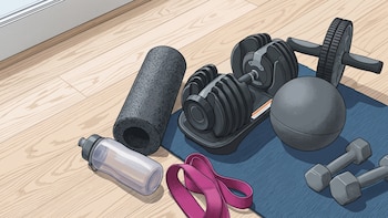 Tres elementos que una entrenadora personal considera suficientes para el gimnasio en casa