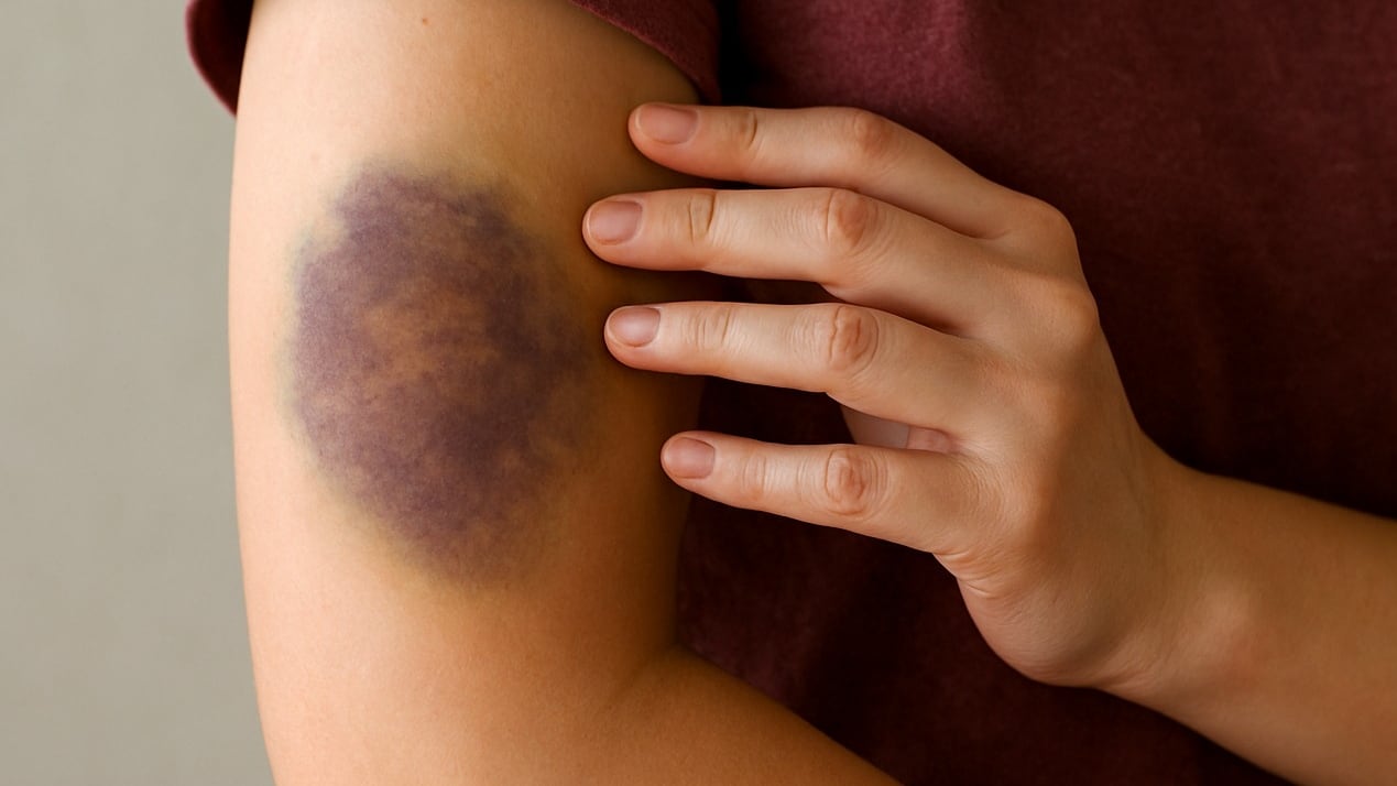 La deficiencia de vitamina C favorece la aparición de hematomas frecuentes y cambios en la piel, alertan expertos en salud (Imagen Ilustrativa Infobae)