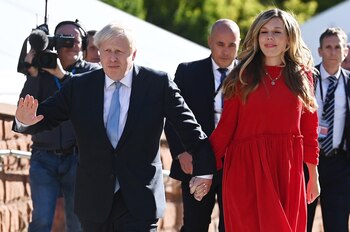 Boris Johnson y su esposa