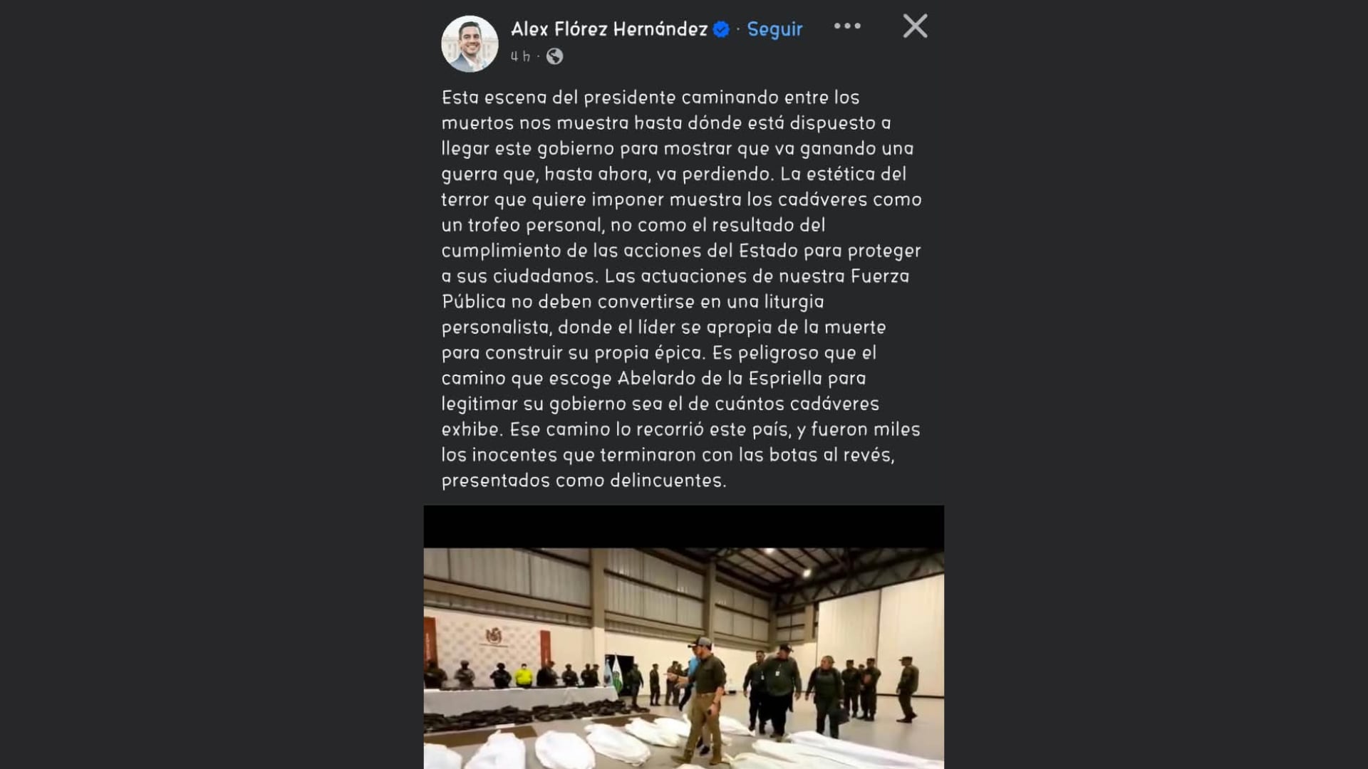 Esta fue una de las críticas contra la Operación Azarías - crédito alexflorezh/Facebook