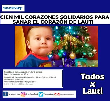 Gracias a la solidaridad de la gente se lograron recaudar USD 47 mil (@todosxlauti)