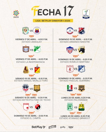 Estos son los horarios de los partidos del fútbol colombiano para el fin de semana-crédito @Dimayor/X