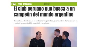 Técnico Sergio Batista fue contactado