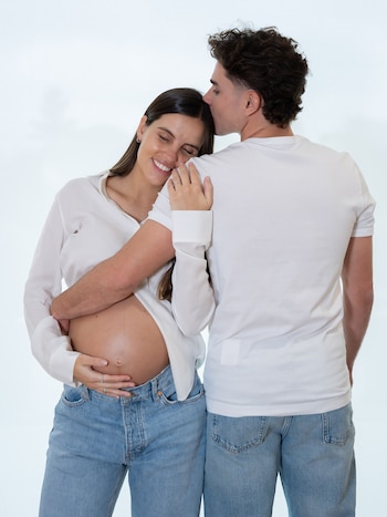 El delantero compartió las fotos