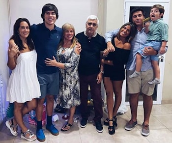 En familia: Silvia con su