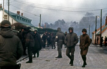 Las calles de Puerto Argentino,