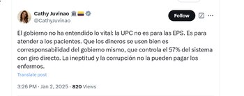 La representante Catherine Juvinao aseguró