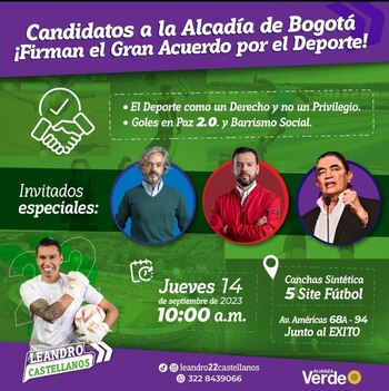 El exfutbolista anunció la presencia