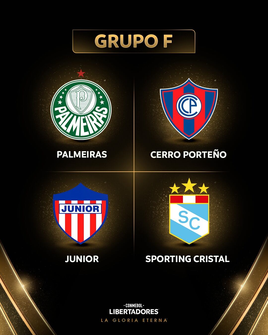 Junior se medirá con Palmeiras, Sporting Cristal y Cerro Porteño en la fase de grupos de la Copa Libertadores 2026 - crédito Copa Libertadores/Instagram