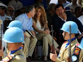 Shakira y el entonces presidente