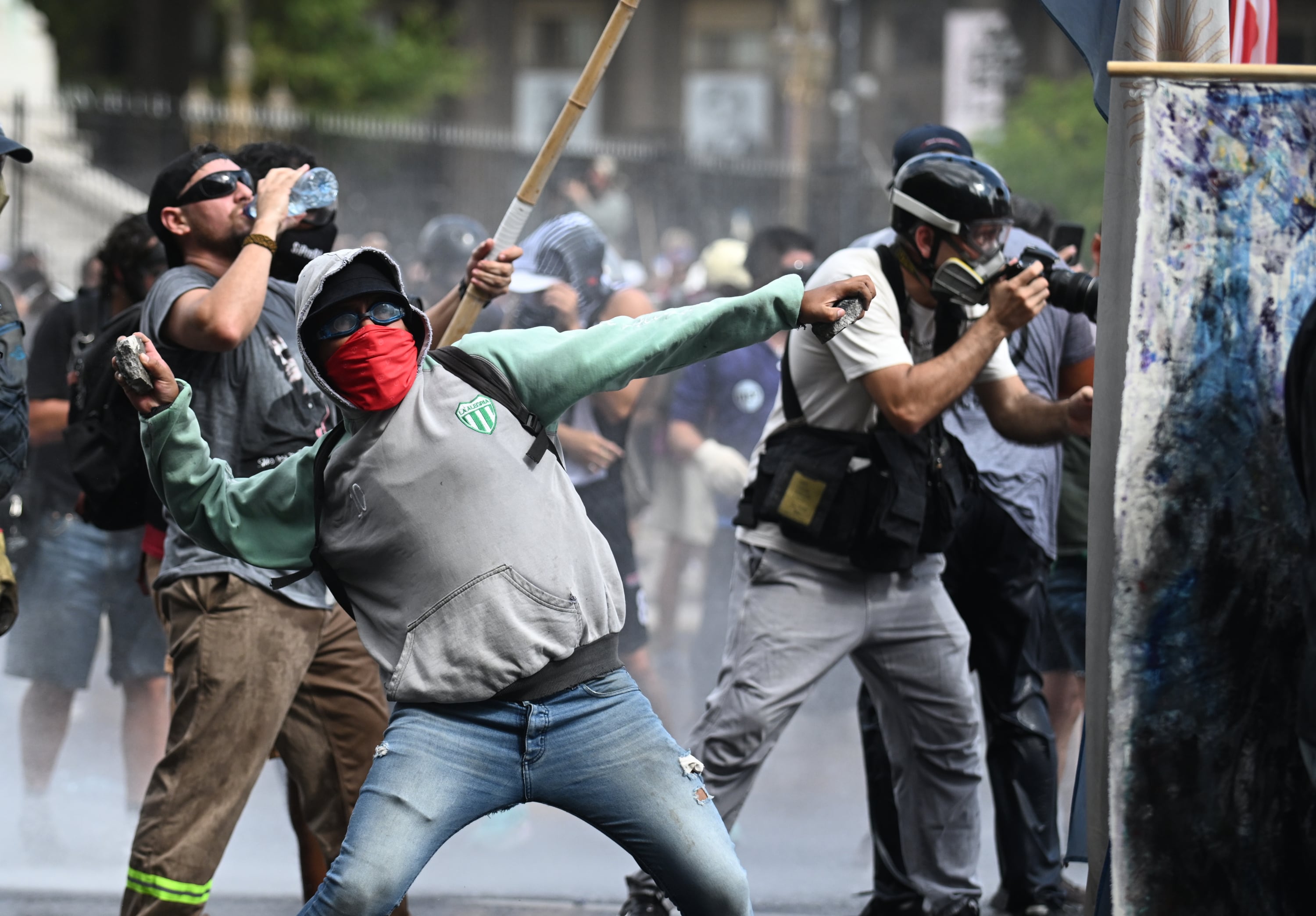 Los violentos coparon la movilización de la CGT contra la reforma laboral (Foto: Maximiliano Luna)
