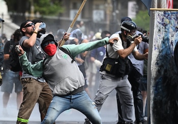 Los violentos coparon la movilización