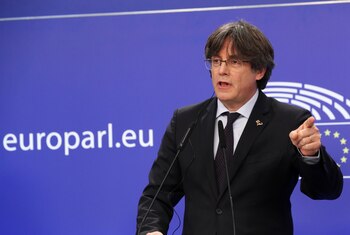 Carles Puigdemont, en el Parlamento