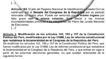 Propuesta legislativa plantea dejar eleccion