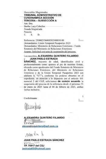 Esta es la soluicitud formal