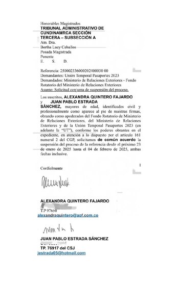 Esta es la soluicitud formal