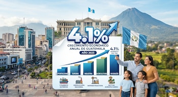 La estimación del Banco de Guatemala para 2026 supera el 3,8 % proyectado por el FMI tras el recorte vinculado al conflicto en Oriente Medio. (Visuales IA)