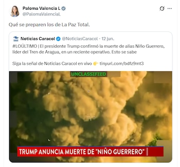 O senador comemorou o evento contra Niño Guerrero - crédito @PalomaValenciaL/X