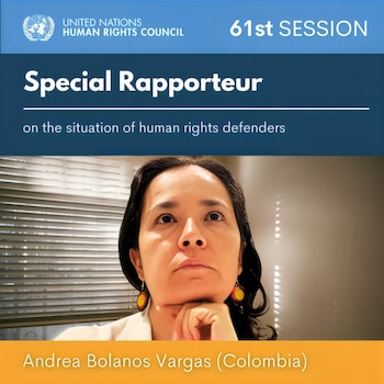 Bolaños será la quinta relatora de este mandato desde su creación en el año 2000 - crédito @onucolombia/X