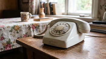 teléfono fijo viejo - teléfono - casa - creatividad - tecnología - 14 de junio