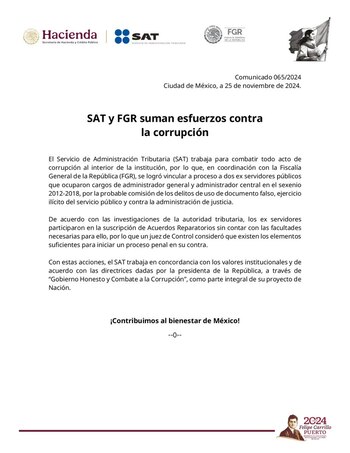 En colaboración con la FGR,