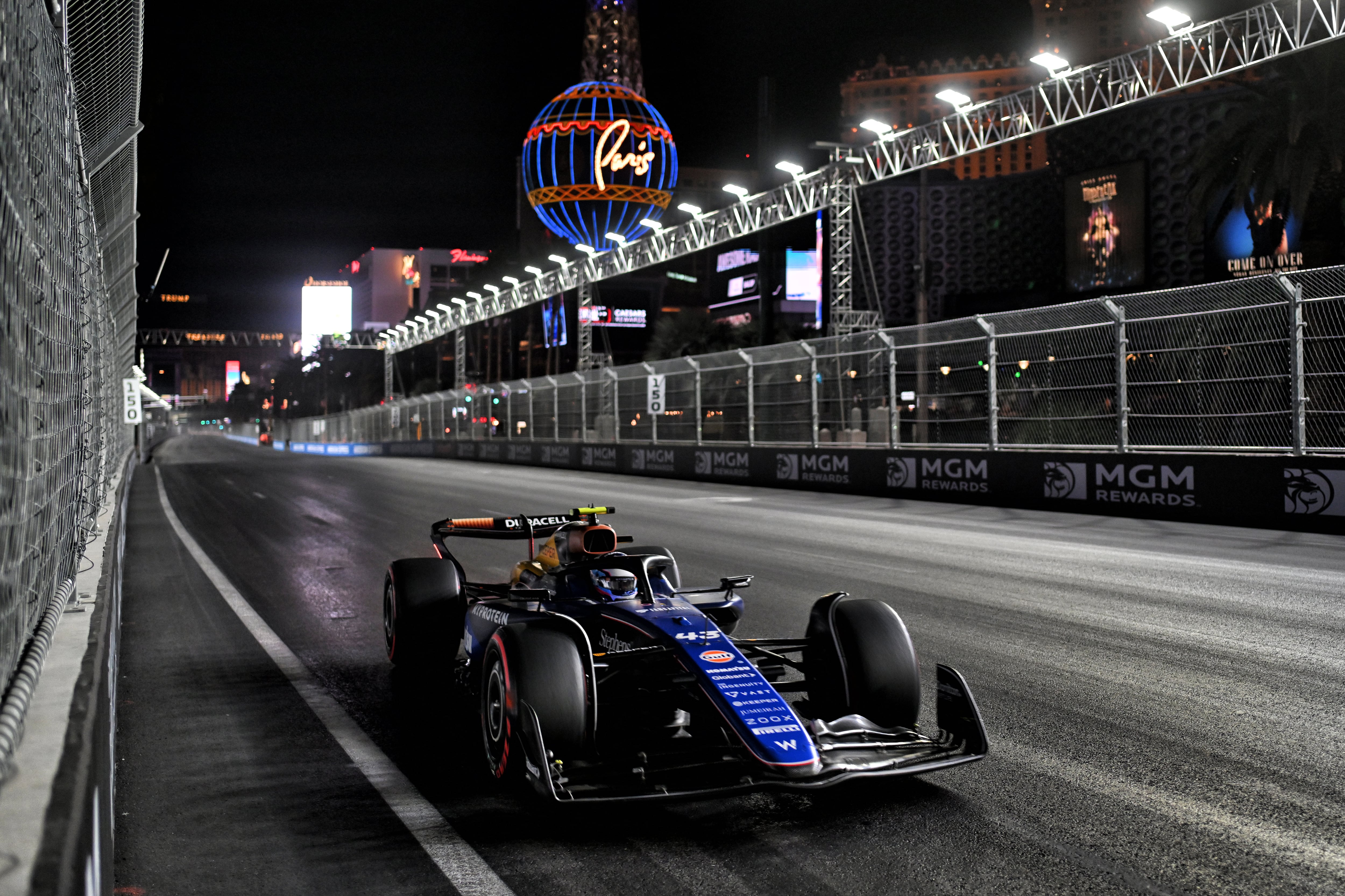 Una imagen del Gran Premio de Las Vegas en 2024 cuando Franco Colapinto corría para Williams