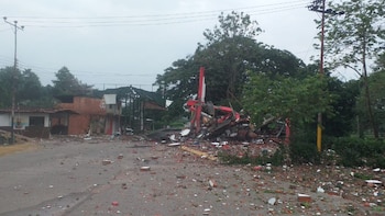 La zona atacada en La