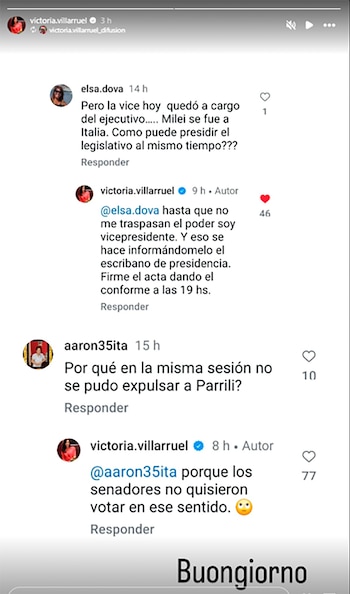 El mensaje de Villarruel en