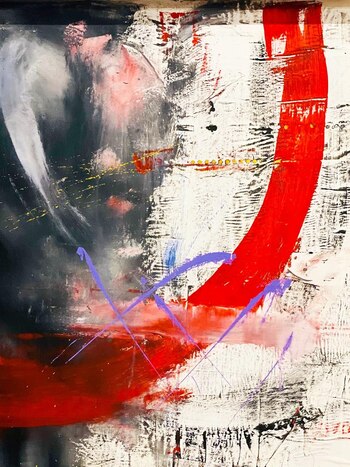 Cuadro 'La delgada línea', óleo