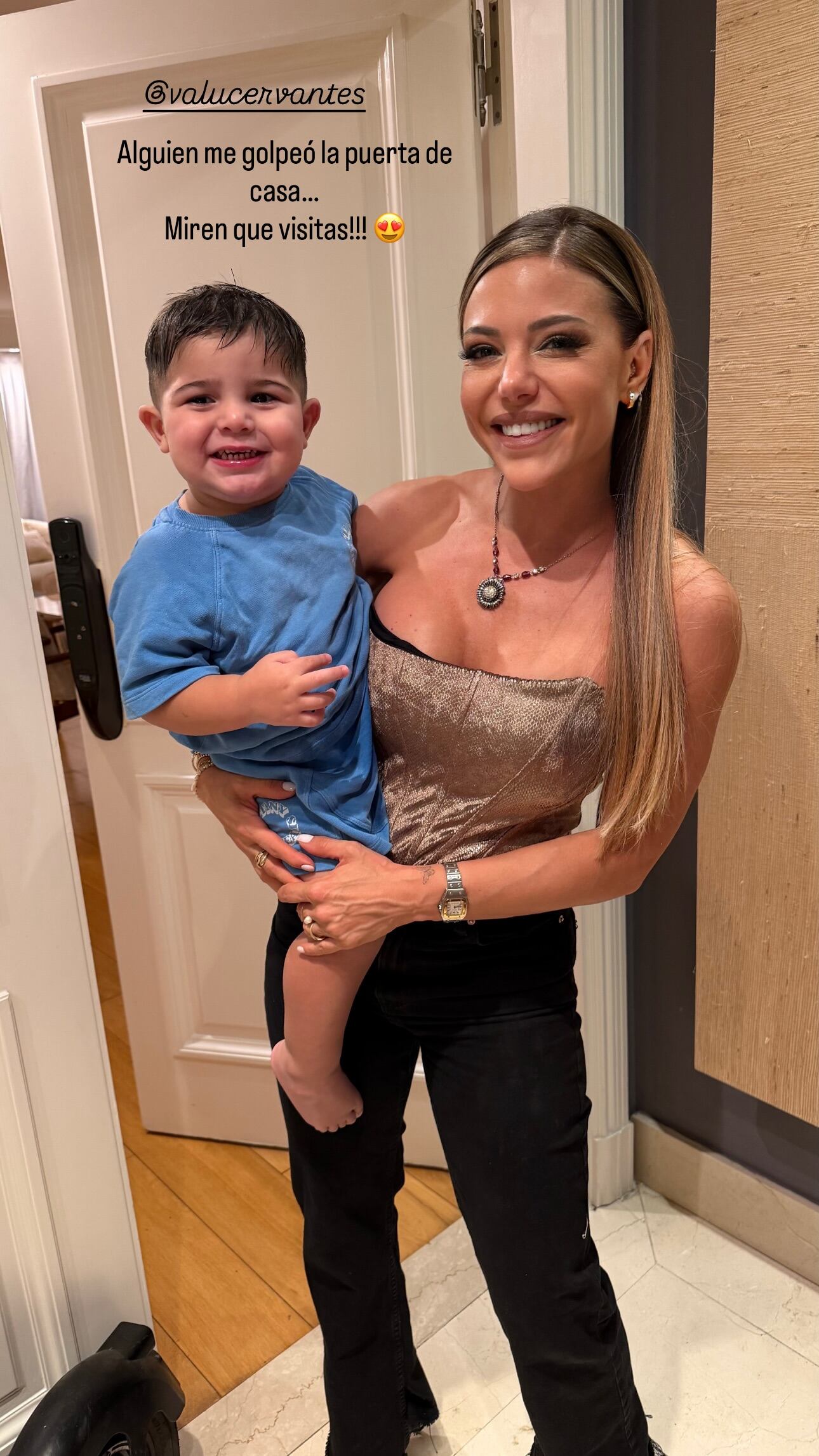 Benjamín logró ganarse el corazón de Evangelina