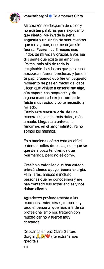 El desgarrador mensaje de la