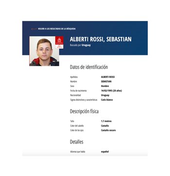 Foto 3. Alerta roja Interpol
