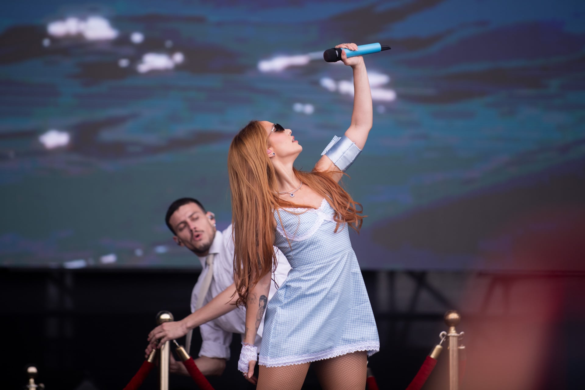 La artista vivió una jornada inolvidable y sorprendió al interpretar “Como la cigarra” en homenaje al Día de la Memoria (Jaime Olivos)