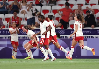 Vanessa Gilles le dio el triunfo a Canadá sobre Colombia - crédito Raquel Cunha/REUTERS