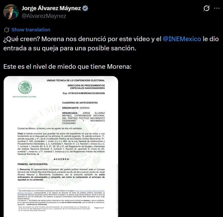 Demanda oficial.