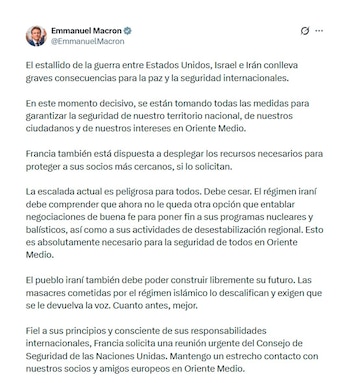 El presidente de Francia, Emmanuel