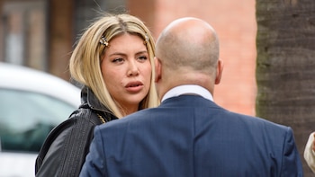 Wanda Nara al presentarse a